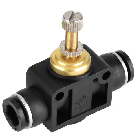 Tough T Shape Pneumatic Fitting With Adjustable Pressure Regulator Valve Quick Connect Tube Adapter For 4mm Air Hose No Sweat Tool Free Snap Fit Hookup Heavy Duty Copper And Plastic Build