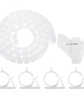 Spiral Tube Wrap Cable Kit For Wire Management 1.5M 22mm PE Flexible White Cable Sleeves Set shown with accessories