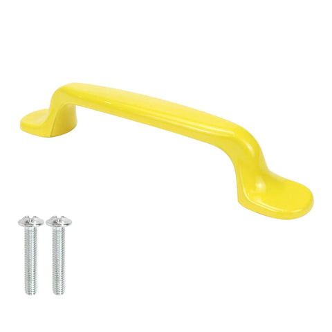 Bright Yellow Cartoon Cabinet Pull Handles Set Of 10 For Drawers Dresser Cupboard Wardrobe Aluminum Alloy With Smooth Round Edges