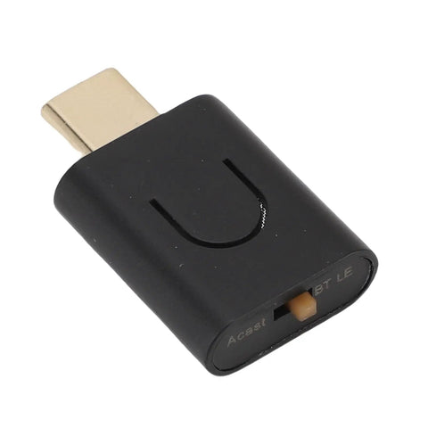 Bluetooth 5.4 Music Transmitter For USB C Devices, Dope Low Latency LE Audio, 10 Meter Range, Wide Compatibility For Wireless Listening And Voice Chat, Perfect For Smartphone, PC, TV, And Headphones, black USB-C dongle