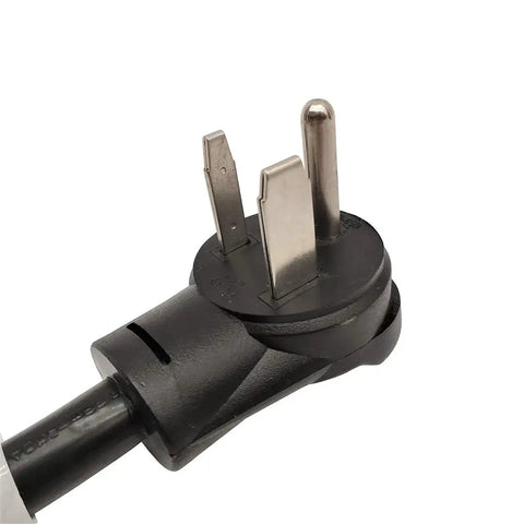 Beefy Welder Adapter Cord 50 Amp To 30 Amp Locking Connector Right Angle 1Ft Cable, showing 6-50P Male plug detail.