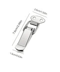 8 Piece Spring Rod Latch Clip Set For Toolbox And Leather Box Doors, Easy Quick Lock Toggle Catch For Cabinets, steel latch dimensions