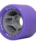 Side view of Freaky Fast Quad Indoor Roller Skating Wheels For Dope Speed Jam And Shuffle Sessions 62mm By 44mm, purple with fan core.