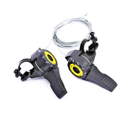 One Pair Universal Bicycle Shifters Thumb Gear Levers 15 18 21 Speed For Mountain Road Folding Bikes