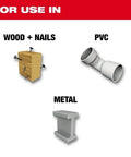 For use in Hardcore Demolition Reciprocating Saw Blades One Hundred Pack: cutting wood with nails, PVC, and metal.