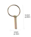 Heavy Duty Lynch Pin Set 10 Piece Carbon Steel Zinc Plated Pins With Ring For Trailer Hitch Lock Farm Lawn Garden Use, 10.3cm
