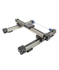 XY Two-Axis Gantry Synchronous Belt Slide Module for Pro-Grade High-Speed Precision Motion, Linear Shaft Actuator Guide Rail Workbench with 700mm X Stroke and 500mm Y Stroke, aluminum frame