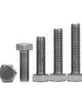 Heavy Duty Ta2 Titanium Hexagon Screws M16 X 200mm Industrial Fasteners displayed in a row showing various lengths and hex heads.