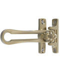 Door Guard Swing Bar Lock For Outward Opening Doors, Heavy Duty Security Latch with Zinc Alloy Matte Gold Finish, Side View
