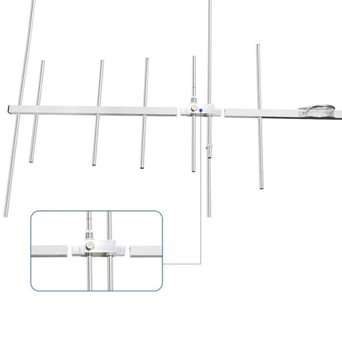 Beast Dual Band VHF UHF Yagi Antenna For Ham Radio 144 MHz And 430 MHz 9.5 dBi To 11.5 dBi Gain 100 Watt Power Handling