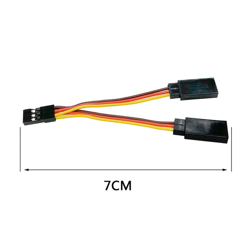 10 Piece Servo Y Harness Splitter Cables 1 Male To 2 Female JR Futaba Style Plug And Play Extension Wires 7CM