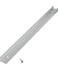 Heavy Duty Aluminum T Track For Woodworking, 300mm length, fits T screws and clamps, shown with mounting screw on white background
