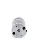 Built Tough DC Geared Motor For Wheelchairs And Industrial Power Systems 12V 24V gearbox viewed from rear with mounting holes.