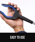 Close-up of hand holding Strong Rubber Lined Claw Grabber Two Pack Reacher Tool for Seniors With 360 Magnetic Rotating Head