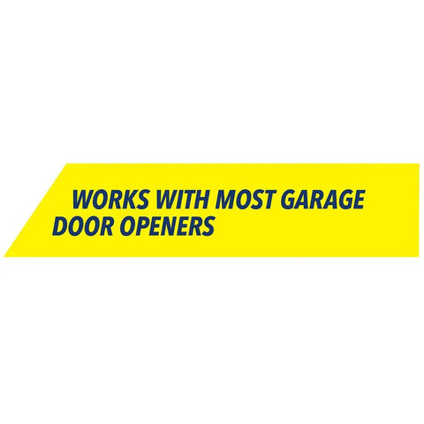 Universal Garage Door Remote With Two Buttons For Two Doors Or Gates Easy Wireless Setup No Fuss Black Remote Control - compatibility text