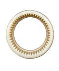 Top Tier Nylon Sleeve Curved Gear Coupling features circular design with angled teeth for smooth torque transfer and vibration damping.