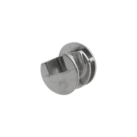 Dead Nuts Tight Furniture Cam Locks And Cabinet Drawer Hardware Featuring Heavy Duty Zinc Alloy Connectors, round cam lock detail.