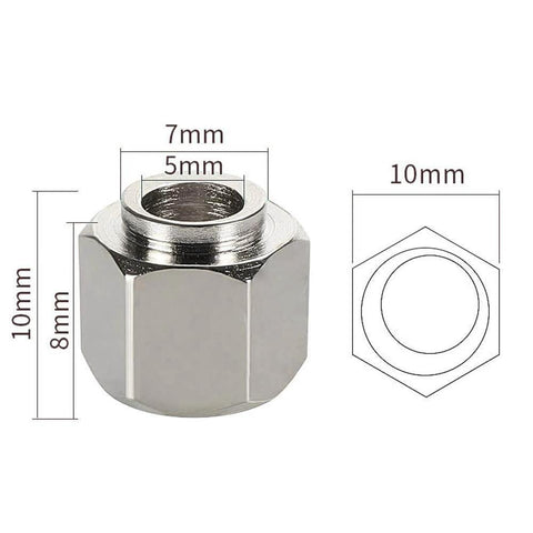Hexagonal eccentric column from POM Big Pulley Wheel Kit With 13 Pulleys, 10 Hexagonal Eccentric Columns, And 20 Round Columns for 3D Printers.