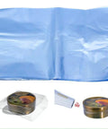 Hassle Free 100 Pack Clear Pvc Heat Shrink Bags 7X10 Inches for packing gifts, soaps, bath bombs, and DVDs with smooth seal.