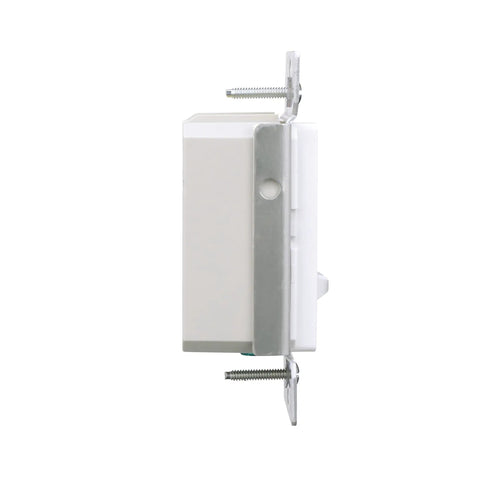 No Sweat Full Slide Dimmer Switch 120V Universal For Led Cfl Incandescent Halogen Fixtures No Neutral Wire Needed side view image with screws.