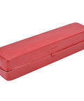 Heavy Hitter Manual Impact Driver Set Half Inch Square To Hex Reversible Wrench storage case in red metal, designed for garage use.