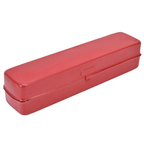 Heavy Hitter Manual Impact Driver Set Half Inch Square To Hex Reversible Wrench storage case in red metal, designed for garage use.