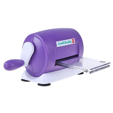 Purple DIY Die Cutting And Embossing Machine For Crafting Scrapbooking Card Making And Papercrafts with handle, portable size