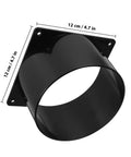 Heavy Duty Abs Rectangular Duct Connector Flange Base Air Vent Fitting Adapter For Hvac And Dust Collection Hose System, black design.