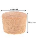 Close-up of a khaki wood cabinet hole plug with dimensions, part of Khaki Wood Cabinet Hole Plugs 50 Pack Reusable Design Easy Replacement for DIY Projects