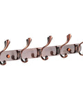 Heavy Duty Stainless Steel Wall Coat Rack With Five Sturdy Hooks For Coats Hats Robes And Towels sleek bronze finish and design.