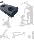 Heavy Duty Rubber Shock Absorbing Pads For Fitness Equipment Anti Slip Feet Bumpers 70x35mm in gym setup