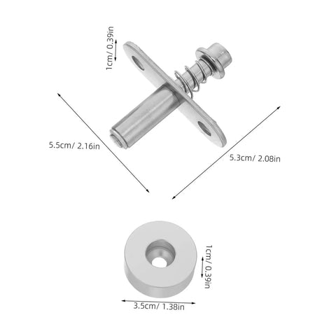 Upgrade Your Home With These Top Shelf Adjustable Spring Loaded Rotating Pivot Shafts For Folding Room Dividers And Heavy Duty Door Partitions That Rock Securely - Metal adjustable pivot shaft with spring, 5.5cm length.
