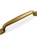 Six Pack Antique Brass Arch Cabinet Pulls, 5-Inch Center-To-Center Zinc Alloy Drawer Handles For Kitchen And Bathroom Cupboards, Mid-Century Modern Hardware