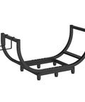 Sturdy Steel Firewood Rack For Indoor And Outdoor Use 32 Inch Log Holder With Tool Hook And Adjustable Feet, black
