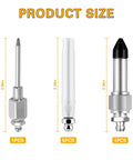 7 Piece Car Grease Gun Needle Accessory Kit with steel nozzles and nipple adapters, showing 3 main components with sizes