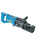 AOXHUGB Cordless Electric Rebar Bender And Shear Set, Portable Hydraulic Steel Cutter with blue handle and cutting head for fast use.