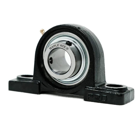 Beefy Built Tough Heavy Duty Pillow Block Bearing With 2 7 16 Inch Bore 2 Bolt Self Aligning Mount R3 Triple Lip Seal High Speed Low Noise Long Life Durable Replacement For OEM And Industrial Applications black cast iron housing