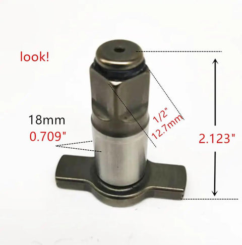 Anvil Replacement For 20V Cordless Impact Wrench 18mm Detent Pin Spindle Hammer Block Fits DCF899 Type 4 dimensions labeled