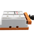 Heavy Duty 380V 100A 3 Pole Double Throw Electric Knife Switch side view showing beefy copper contacts and manual control handle.