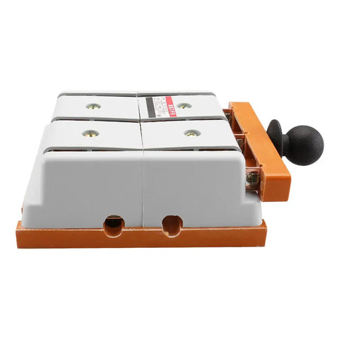 Heavy Duty 380V 100A 3 Pole Double Throw Electric Knife Switch side view showing beefy copper contacts and manual control handle.