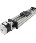 Integrated T8 Screw Linear Actuator Kit With NEMA23 Mounts C Beam Style Sliding Frame Compact All In One Unit For Small 3D Printers CNC Routers And Precise Linear Positioning Projects, silver aluminum