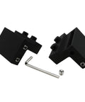 Two Pack Barn Door Stopper Set For Top Track And Roller Doors Heavy Duty Aluminum Alloy Construction With Black Powder Coat