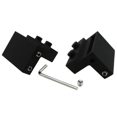 Two Pack Barn Door Stopper Set For Top Track And Roller Doors Heavy Duty Aluminum Alloy Construction With Black Powder Coat