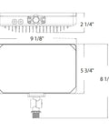 Dimensions diagram of Ultra Bright Adjustable LED Shop Light For Home Garage Workshop And Large Indoor Spaces X34M Series