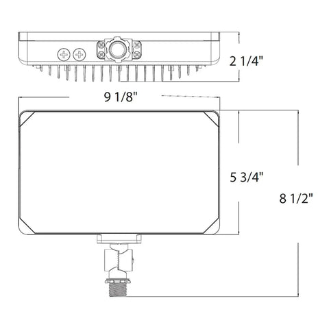 Dimensions diagram of Ultra Bright Adjustable LED Shop Light For Home Garage Workshop And Large Indoor Spaces X34M Series