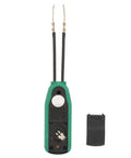Back view of Handheld SMD Tester And Digital Multimeter For Electronics Work, Measures Resistance And Capacitance, with case open.