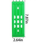 Green Set Of 3 Sturdy Plastic Pigeon Ring Holders Anklet Organizer For Poultry Habitat 20 By 6.7 Cm With Multiple Hooks