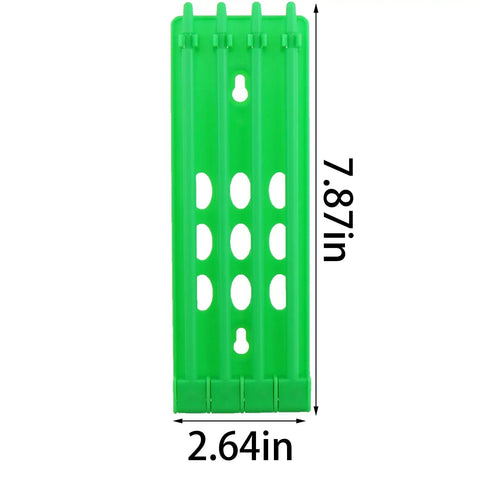 Green Set Of 3 Sturdy Plastic Pigeon Ring Holders Anklet Organizer For Poultry Habitat 20 By 6.7 Cm With Multiple Hooks
