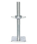 Smooth Turning Adjustable Scaffold Screw Jack And Galvanized Leveling Support With 30K Rating And 12 Inch Travel in metallic finish.