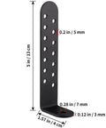 4 Pack 5 Inch Hurricane Condenser Brackets With Screws Heavy Duty Universal Tie Down Kit L Shape HVAC Black Bracket Dimensions
